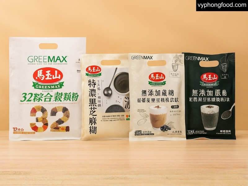 Ảnh mô tả về các sản phẩm Bột ngũ cốc dinh dưỡng không đường GREENMAX Đài Loan chính là sự lựa chọn hoàn hảo cho người kiêng đường.