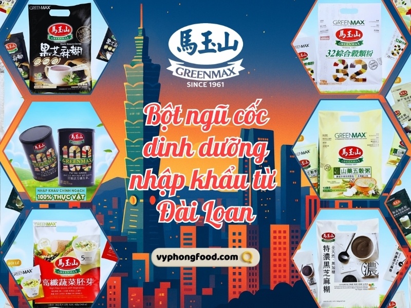 Ảnh mô tả về các sản phẩm Bột ngũ cốc dinh dưỡng không đường GREENMAX Đài Loan chính là sự lựa chọn hoàn hảo cho người kiêng đường.