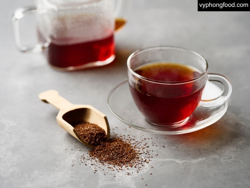 Cup of South African Rooibos Tea on a bedside table, illustrating a caffeine-free bedtime routine with science-based nutrition tips and a 7-day plan to improve sleep quality.