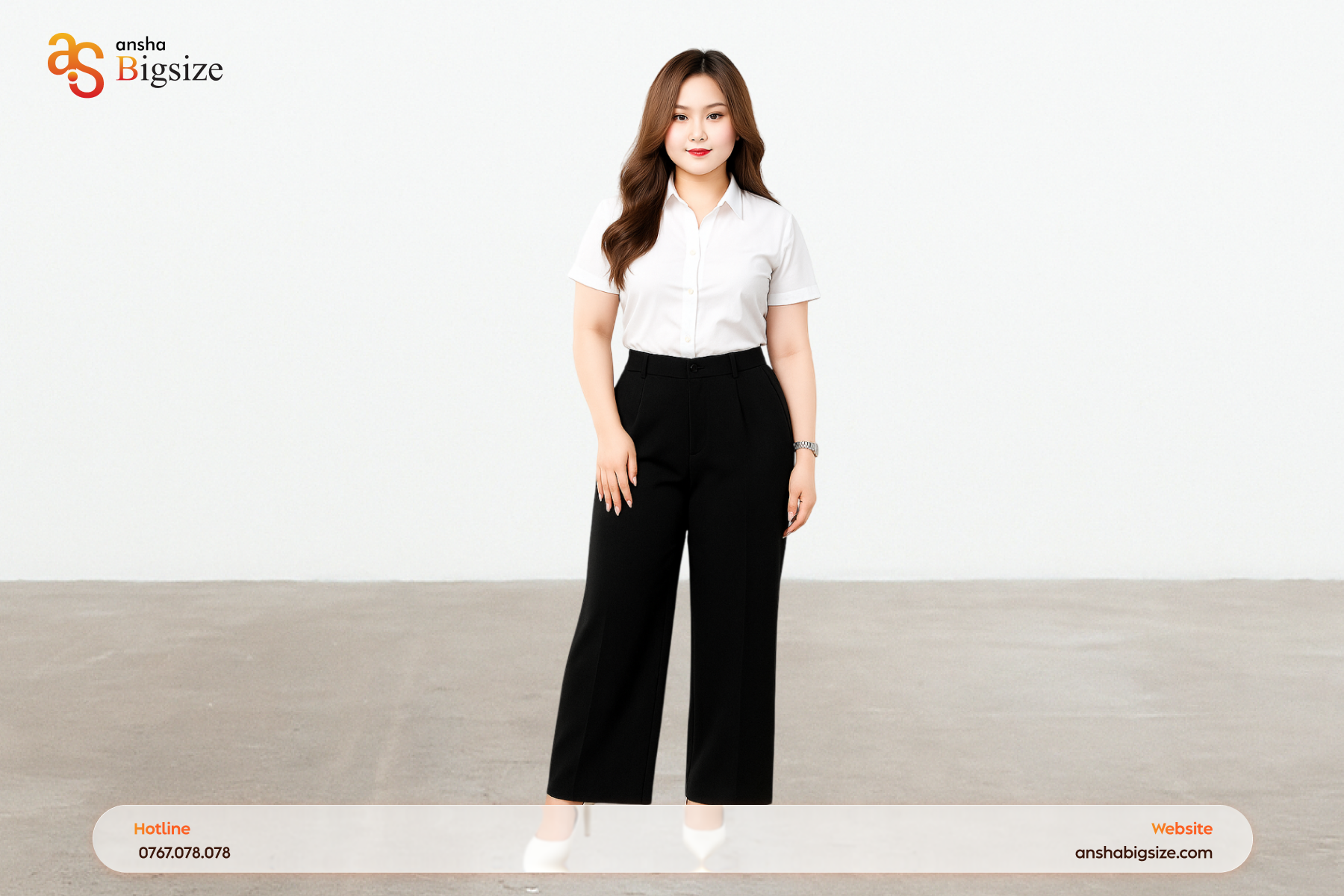 quần cạp cao, ống suông