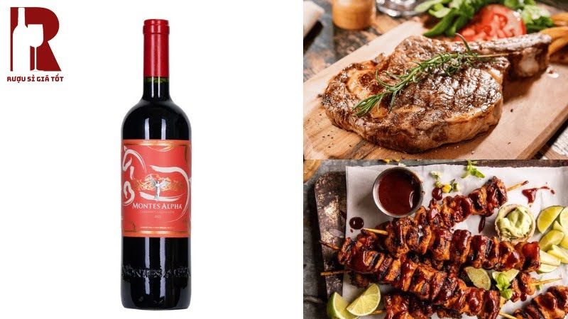 Montes Alpha Cabernet Sauvignon để nấu ăn