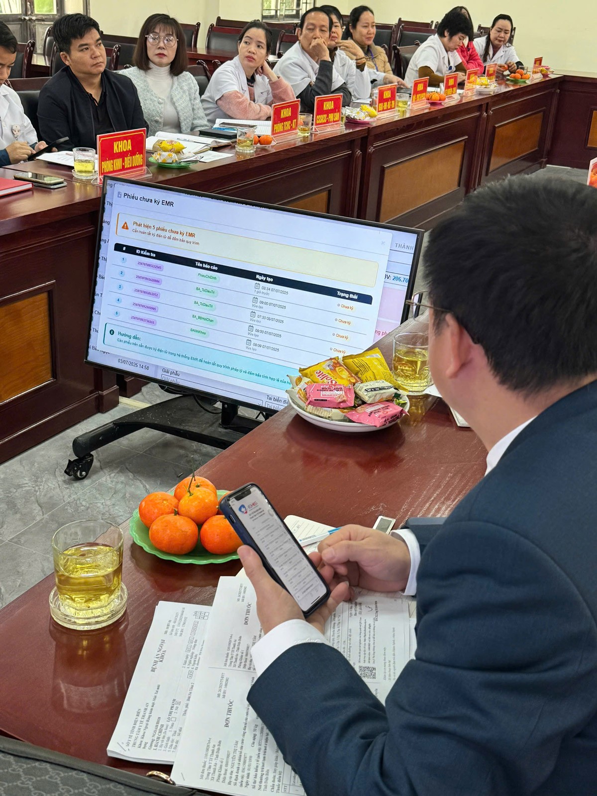 Theo dõi báo cáo phiếu chưa ký số trên hệ thống bệnh án điện tử E-EMR tại Trung tâm Y tế Thanh An