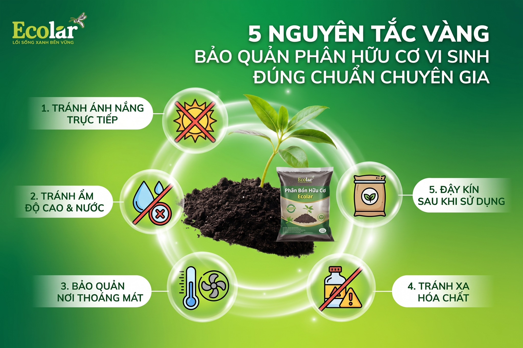 5 Nguyên Tắc Vàng Bảo Quản Phân Hữu Cơ Vi Sinh Đúng Chuẩn Chuyên Gia