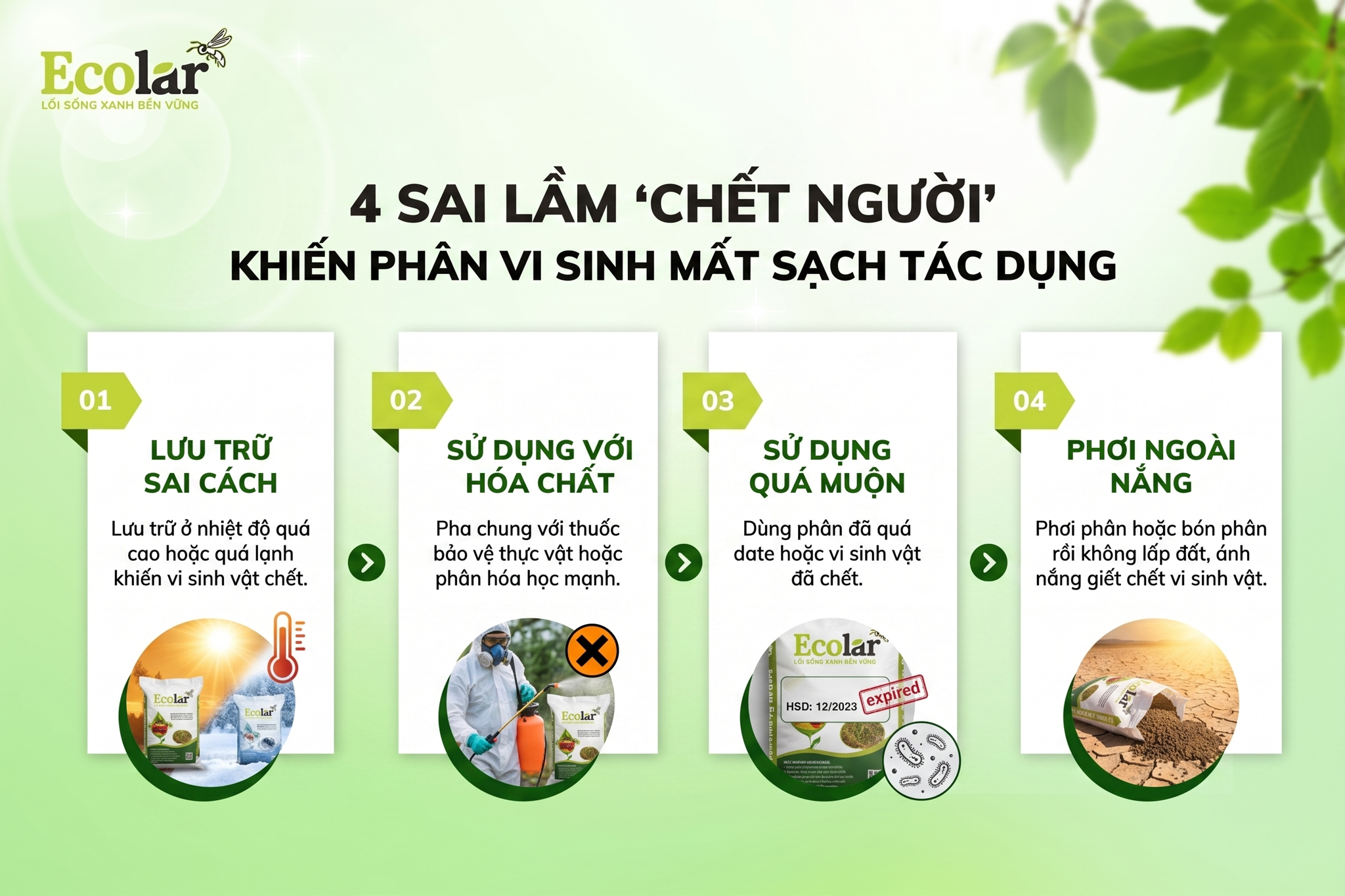 4 Sai Lầm 'Chết Người' Khiến Phân Vi Sinh Mất Sạch Tác Dụng