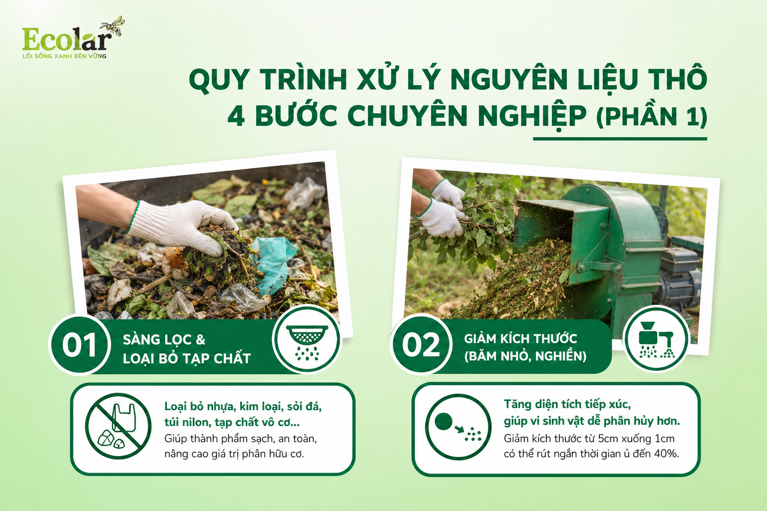 Quy Trình Xử Lý Nguyên Liệu Thô 4 Bước Chuyên Nghiệp (Phần 1)