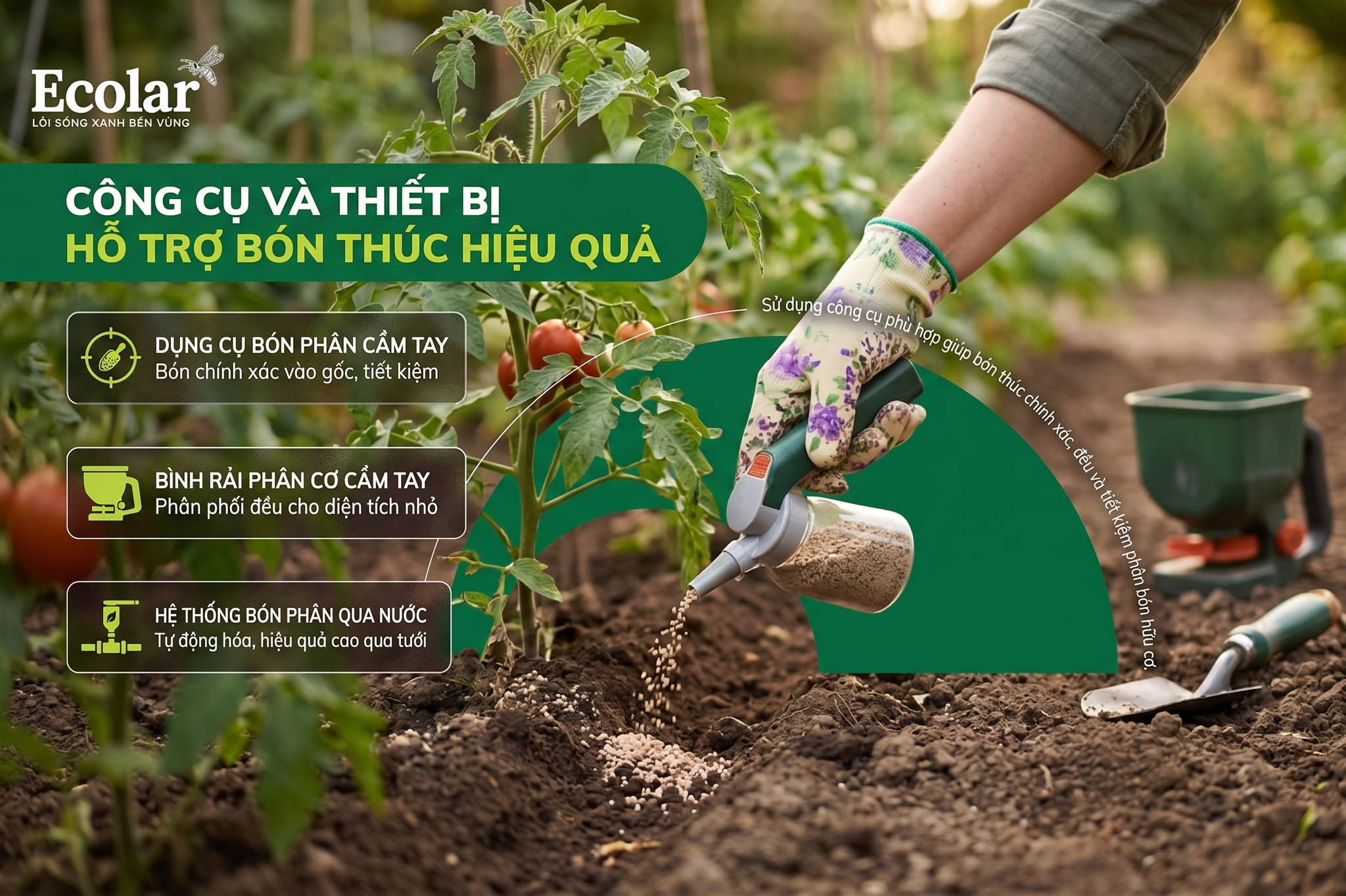 Công cụ và thiết bị hỗ trợ bón thúc hiệu quả