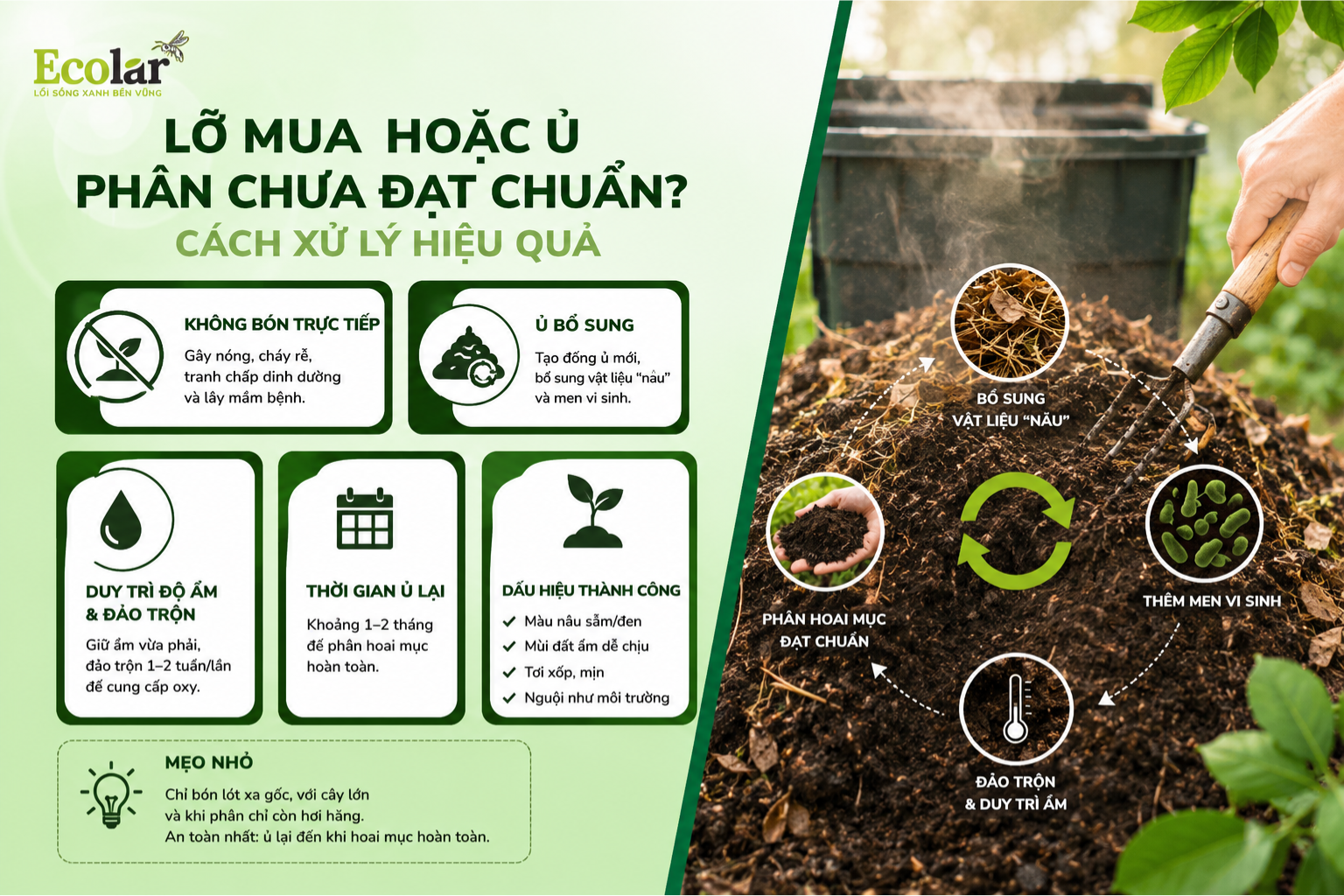 Lỡ Mua Hoặc Ủ Phân Chưa Đạt Chuẩn? Cách Xử Lý Hiệu Quả