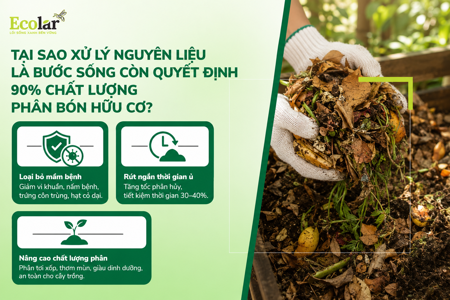 Tại Sao Xử Lý Nguyên Liệu Là Bước Sống Còn Quyết Định 90% Chất Lượng Phân Bón Hữu Cơ?