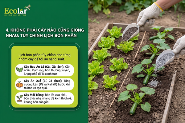 Không Phải Cây Nào Cũng Giống Nhau: Tùy Chỉnh Lịch Bón Phân