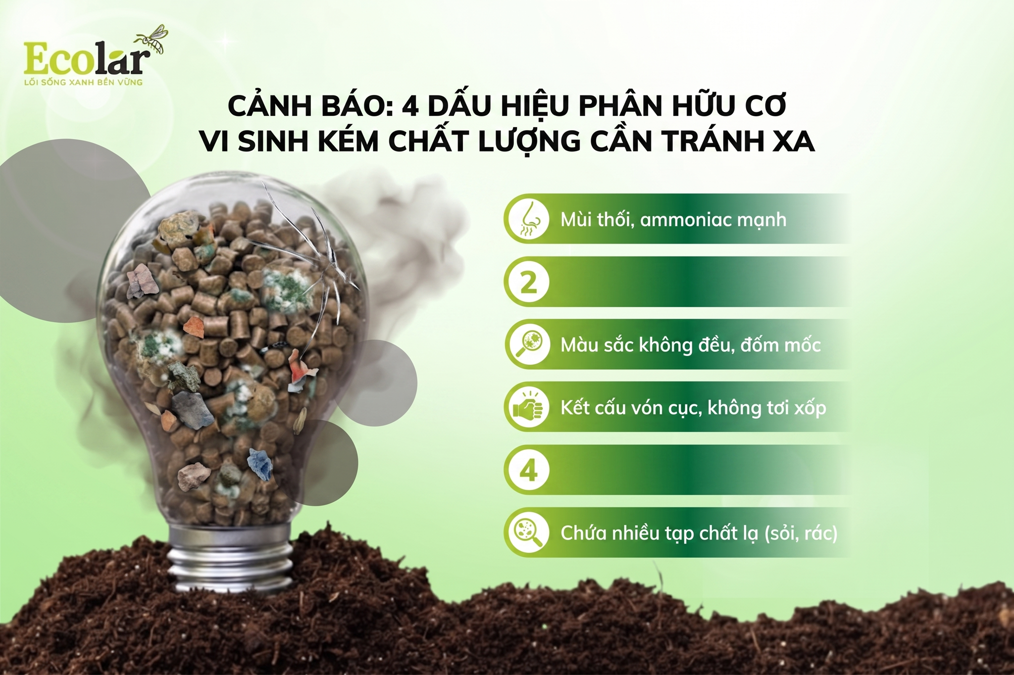 4 Dấu Hiệu Của Phân Hữu Cơ Vi Sinh Kém Chất Lượng Cần Tránh Xa