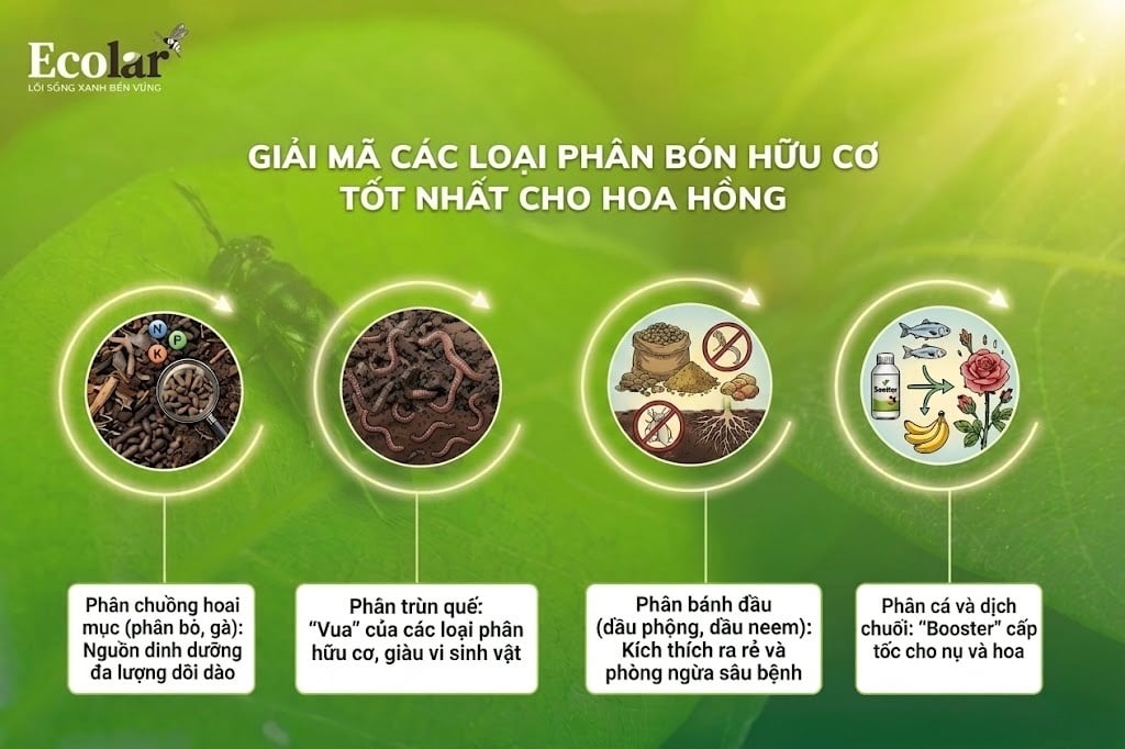 Giải Mã Các Loại Phân Bón Hữu Cơ Tốt Nhất Cho Hoa Hồng