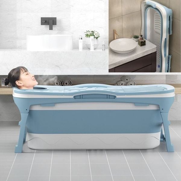 Bồn tắm gấp gọn Hà Nội ( trước và sau khi gấp gọn)