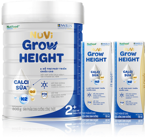Uống sữa có tăng chiều cao không? - Nuvi Grow Height