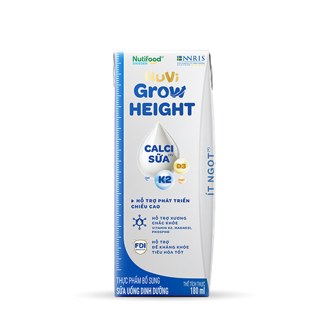 Sữa tăng chiều cao hộp giấy - Nuvi Grow Height