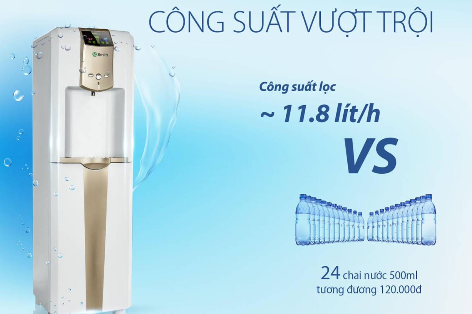 Máy lọc nước uống trực tiếp 2 vòi nóng lạnh