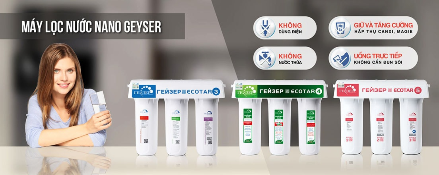 Máy lọc nước uống trực tiếp nano không dùng điện tiết kiệm chi phí