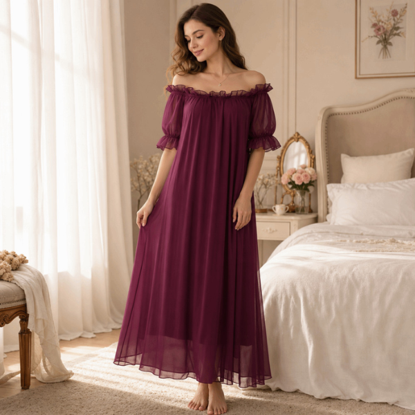 váy ngủ trễ vai