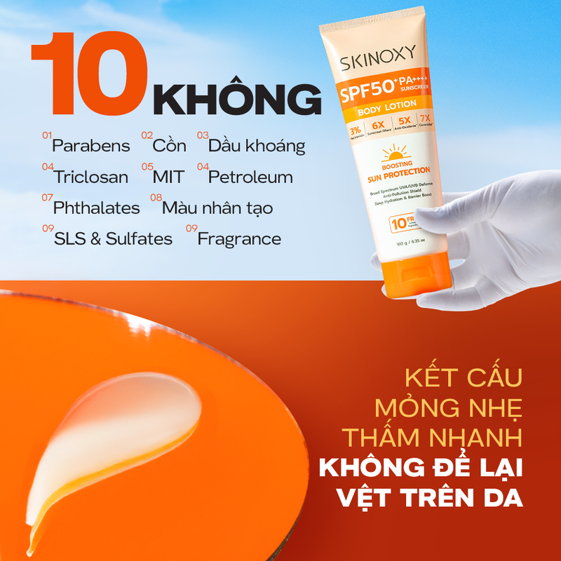 thegioiskinfood.com - Dưỡng Thể Chống Nắng Skinoxy Pro Sun Protection Body Lotion SPF50+ PA++++ 180g