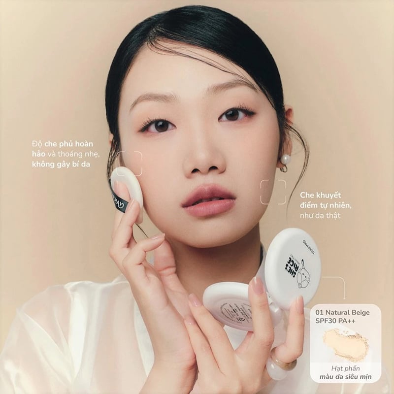 thegioiskinfood.com - Phấn Phủ Dearmay Dạng Nén Kiềm Dầu She'S Rice Sebum Pact 12g
