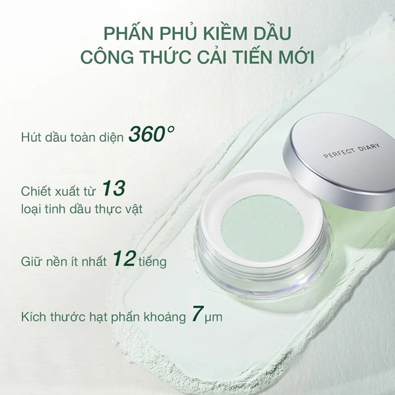 thegioiskinfood.com - Phấn Phủ Perfect Diary Kiềm Dầu Weightless Soft-Velvet Blurring Loose Powder 7g