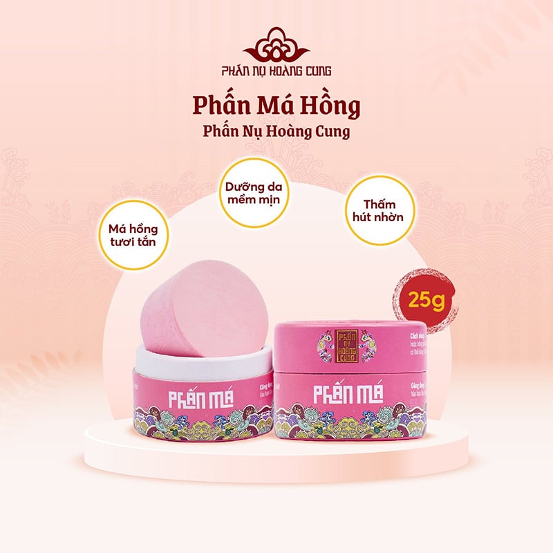 thegioiskinfood.com - Phấn Má Hồng Dạng Nén Phấn Nụ Hoàng Cung 25g