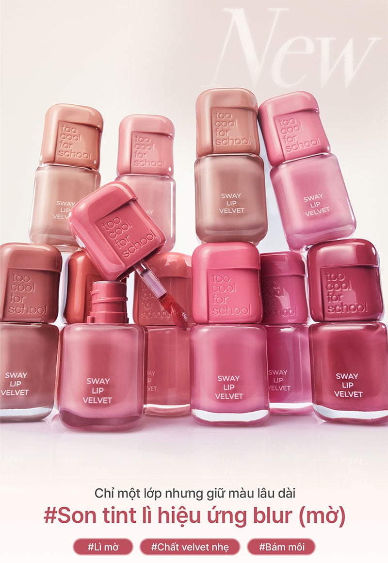 thegioiskinfood.com - Son Bùn Lì Mờ Too Cool For School Sway Lip Velvet 3.3g