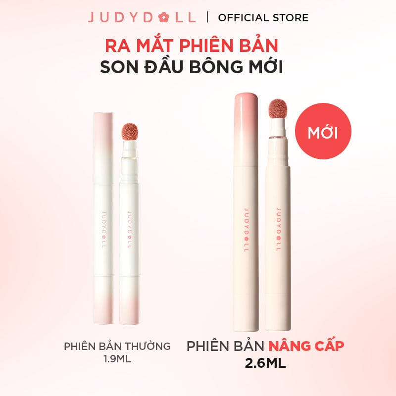 Son Kem Lì Judydoll Đầu Bông Dặm Matte Lip Cream 2.6ml