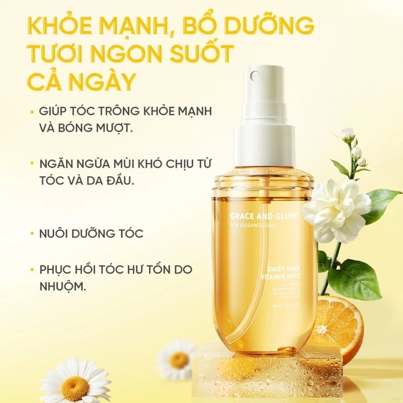 thegioiskinfood.com - Xịt Dưỡng Tóc Hương Nước Hoa Grace And Glow Hair Mist 100ml