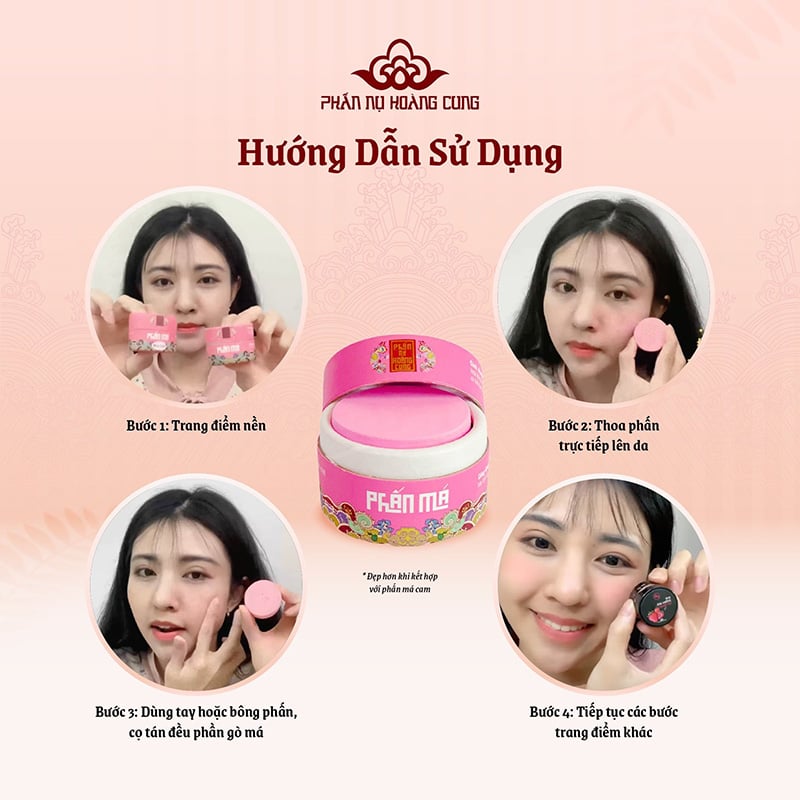 thegioiskinfood.com - Phấn Má Hồng Dạng Nén Phấn Nụ Hoàng Cung 25g
