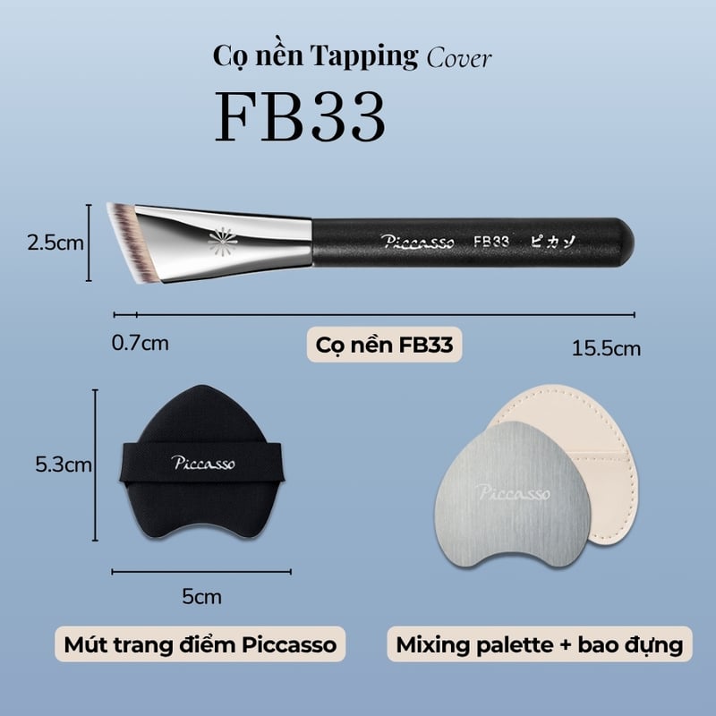 Set Cọ Nền Piccasso #FB33 Tapping Cover Foundation Brush Set