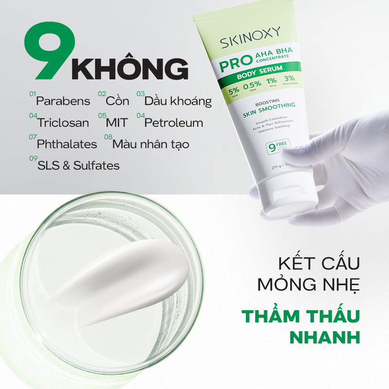 thegioiskinfood.com - Tinh Chất Dưỡng Thể Hỗ Trợ Dưỡng Sáng, Làm Đều Màu Da Skinoxy Pro Concentrate Body Serum 275g