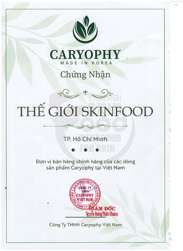 Thế Giới Skinfood - Đại lý phân phối chính hãng các sản phẩm CARYOPHY tại Việt Nam