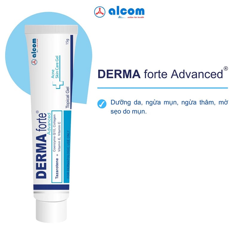 thegioiskinfood.com - Gel Derma Forte Topical Gel 15g Hỗ Trợ Giảm Mụn, Giảm Thâm 15g
