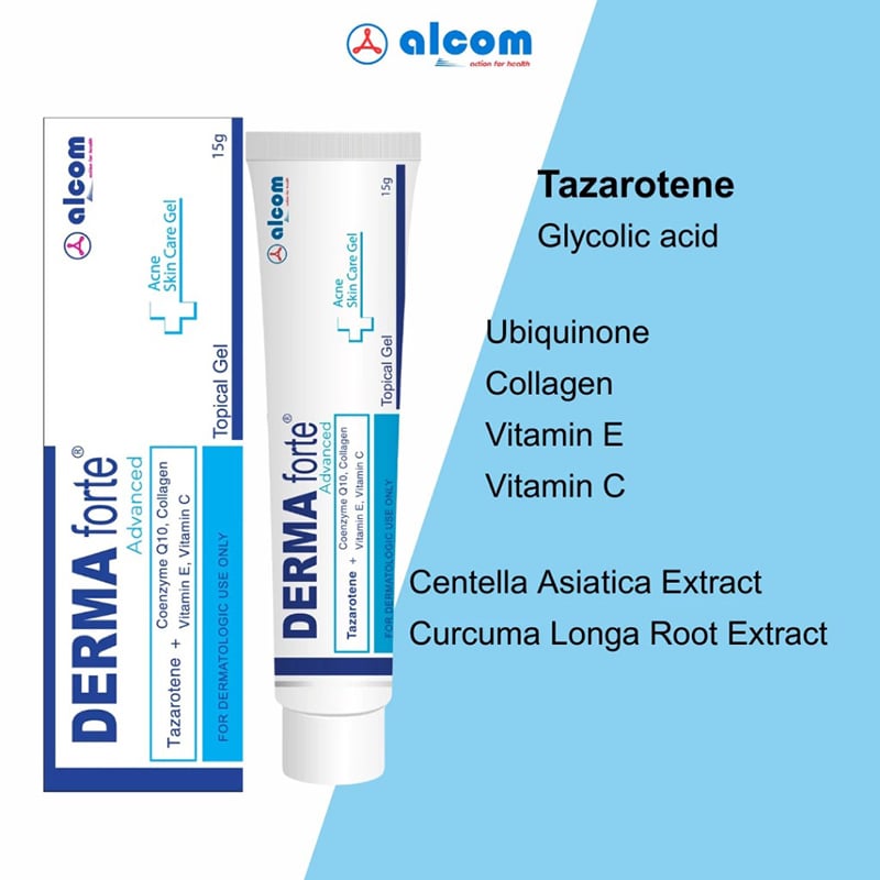 thegioiskinfood.com - Gel Derma Forte Topical Gel 15g Hỗ Trợ Giảm Mụn, Giảm Thâm 15g
