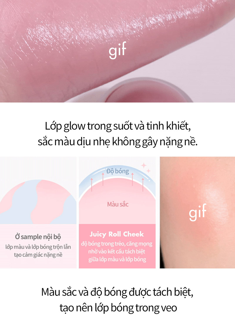 thegioiskinfood.com - Má Hồng Dạng Lăn Romand X ZO&FRIENDS Juicy Roll Cheek & Puff Set 8.4g