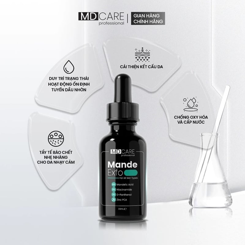 Tẩy Tế Bào Chết Căng Bóng, Cấp Ẩm Và Làm Sáng Da MD CARE Professional Mande Exfo-For All Skin Types