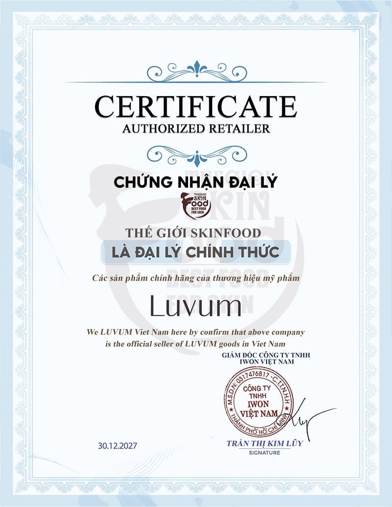 Thế Giới Skinfood - Đại lý phân phối chính hãng các sản phẩm Luvum tại Việt Nam