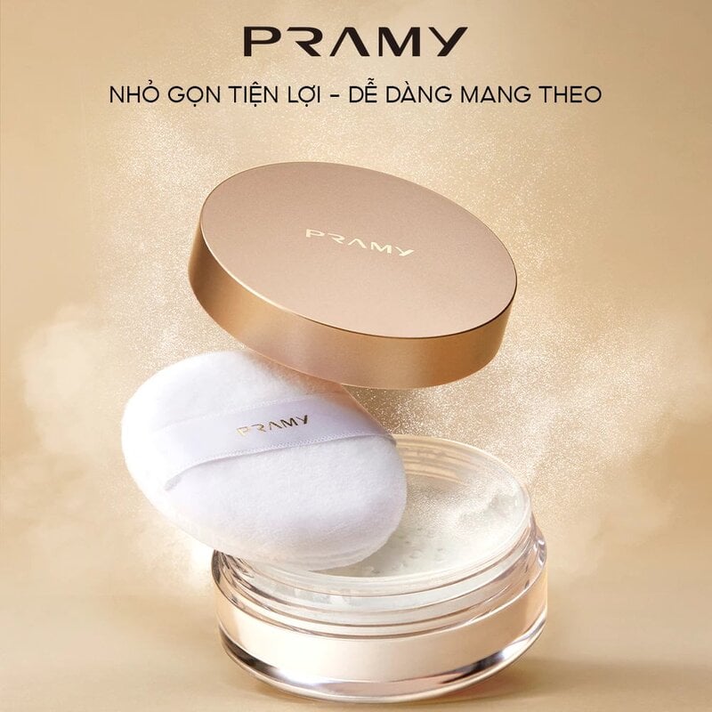 Phấn Phủ Bột Kiềm Dầu Pramy Sheer Translucent Loose Powder-Travel Size 8g