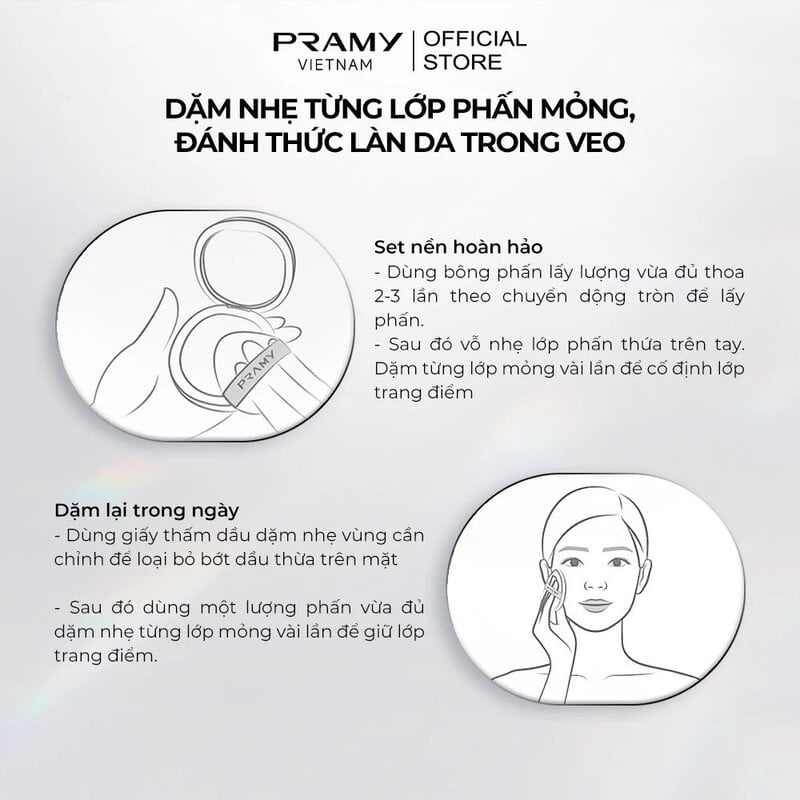Phấn Phủ Chống Nắng Kiềm Dầu Pramy Flawless Uv Pressed Powder SPF50+ PA++++ 7g