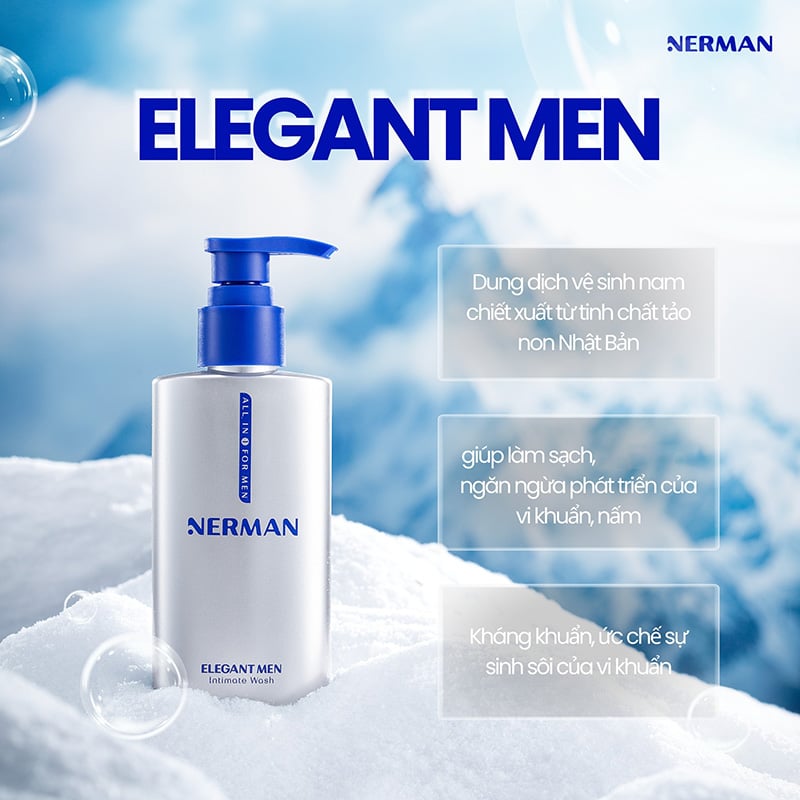 thegioiskinfood.com - Dung Dịch Vệ Sinh Nam Nerman Elegant Men Intimate Wash 100ml