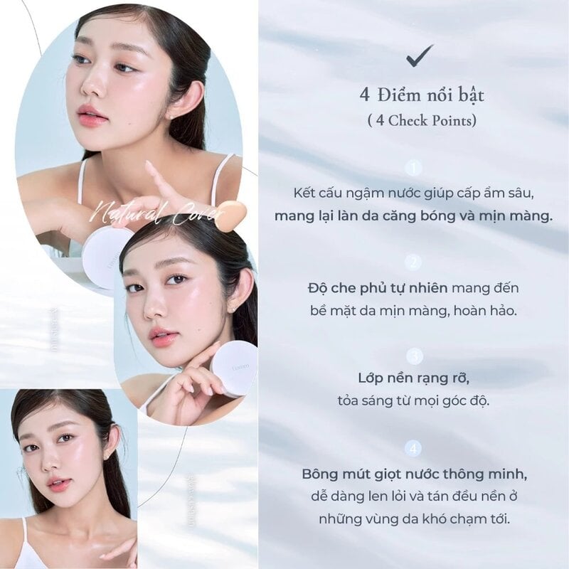 Phấn Nước Cấp Ẩm Căng Bóng Da Luvum Moisture Glow Cushion SPF50+ PA+++ 15g