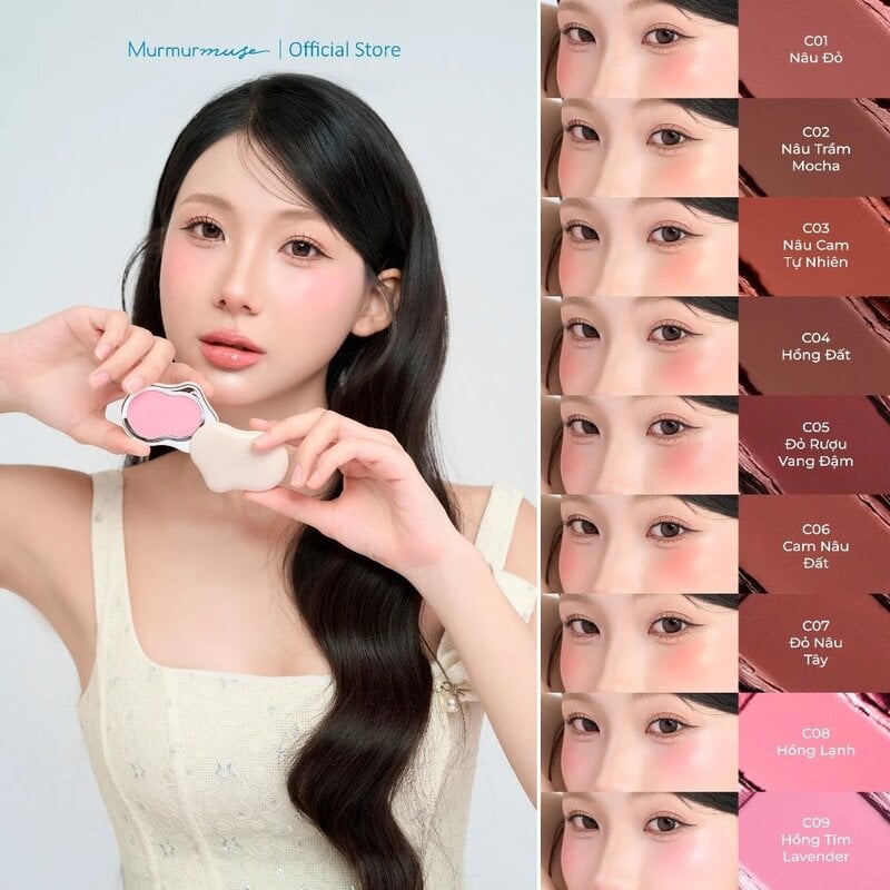 Phấn Má Hồng Đám Mây Mịn Lì Murmurmuse Light Powder Cream Blush 5g
