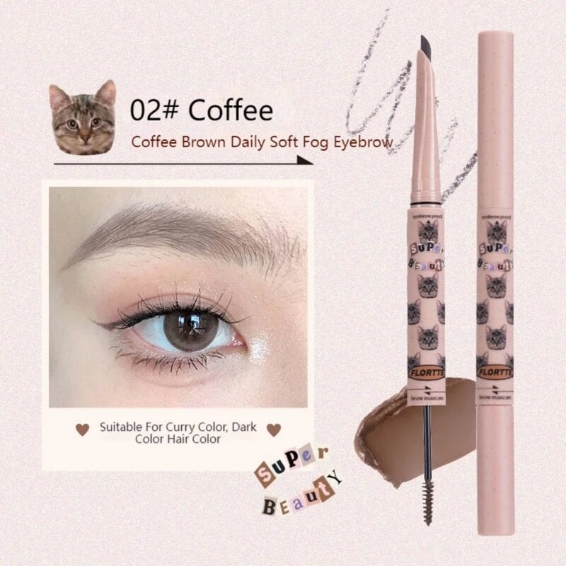 Chì Kẻ Mày 2 Đầu FLORTTE I Am Super Beauty Eyebrow Pencil & Brow Mascara