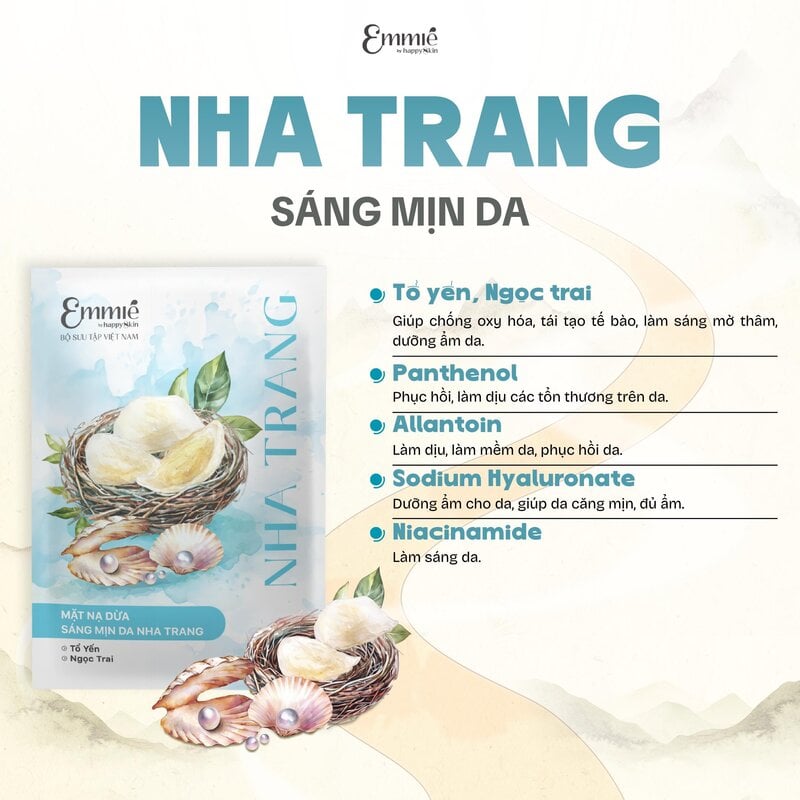 Mặt Nạ Phôi Dừa Giúp Cấp Ẩm, Làm Mềm Da Emmié By Happyskin Bio-Cellulose Beauty Mask 25g