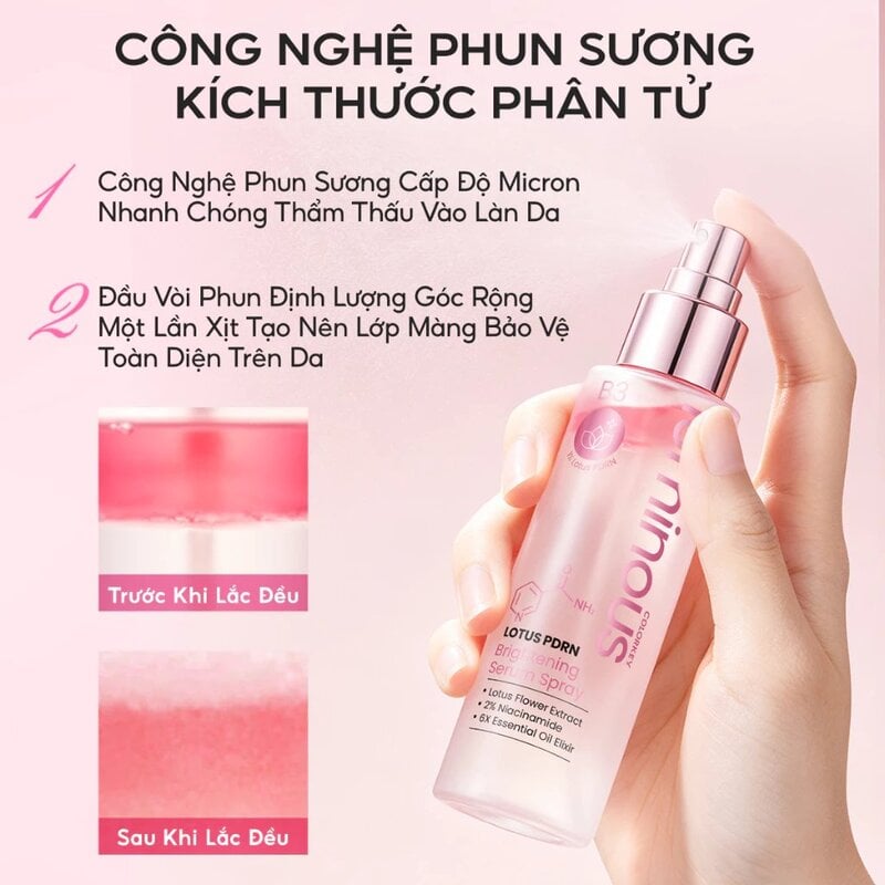 Serum Xịt Dưỡng Hỗ Trợ Sáng Da Colorkey Luminous Lotus Pdrn Brightening Serum Spray 100ml