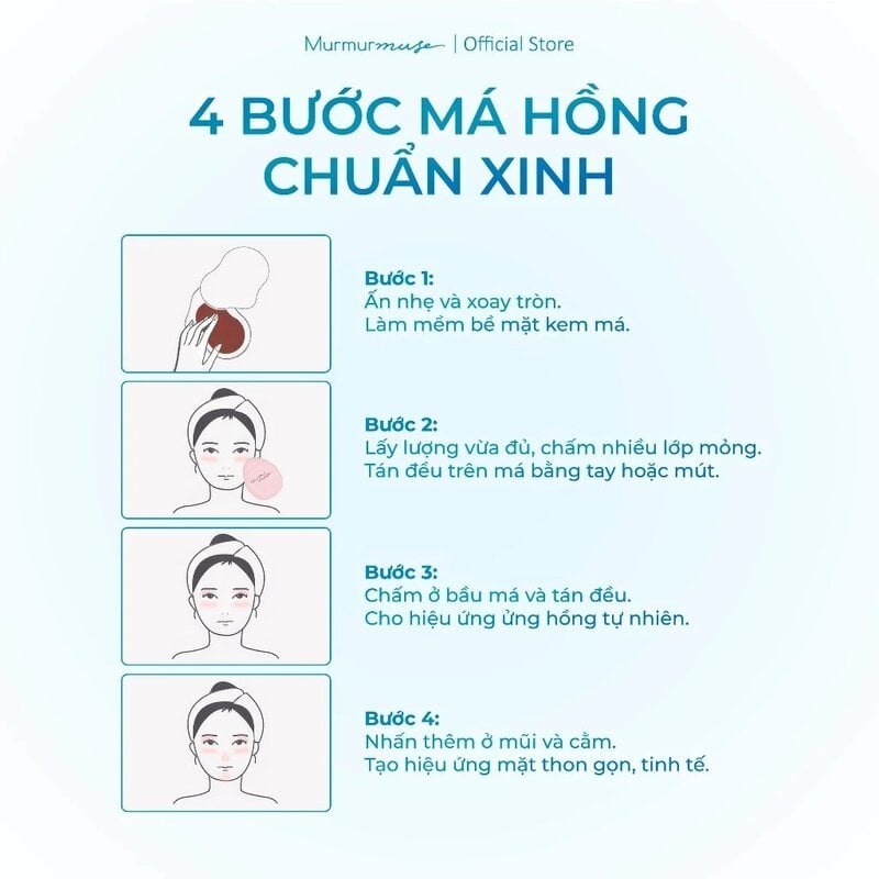 Phấn Má Hồng Đám Mây Mịn Lì Murmurmuse Light Powder Cream Blush 5g