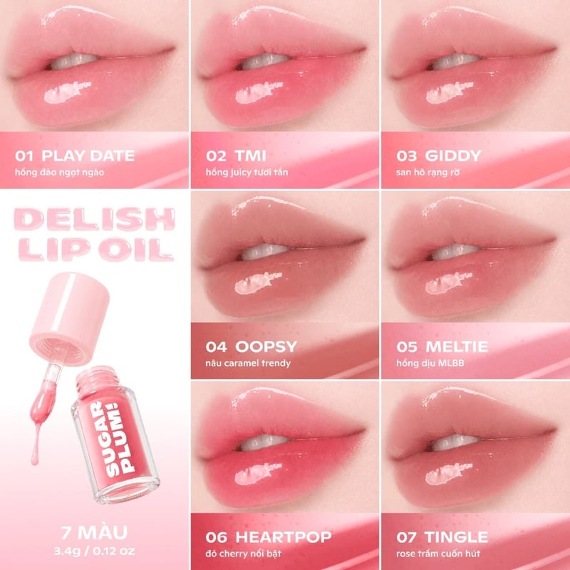Son Bóng Dưỡng Môi SUGARPLUM Delish Lip Oil 3.4g