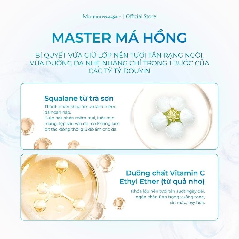 Phấn Má Hồng Đám Mây Mịn Lì Murmurmuse Light Powder Cream Blush 5g