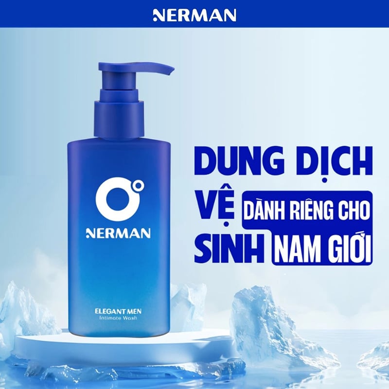 thegioiskinfood.com - Dung Dịch Vệ Sinh Nam Nerman Elegant Men Intimate Wash - 0 Độ