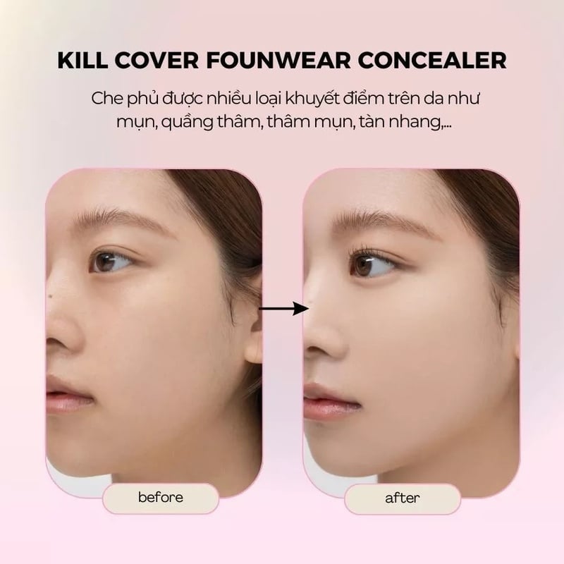 thegioiskinfood.com - Kem Che Khuyết Điểm Clio Kill Cover Founwear Concealer 6g